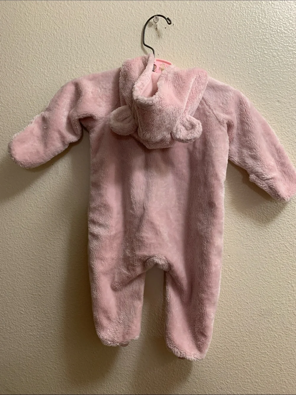 Vintage Old Navy Snowsuit Bunting Girl’s Size 0-3 Months Hood Bear Ears Warm